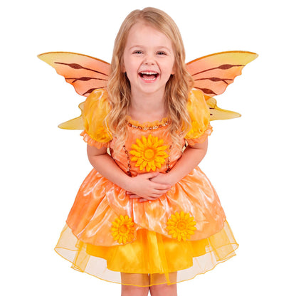 Summer Fairy Kinderkostüm von Widmann mit gelbem Kleid und Flügeln – Verpackung