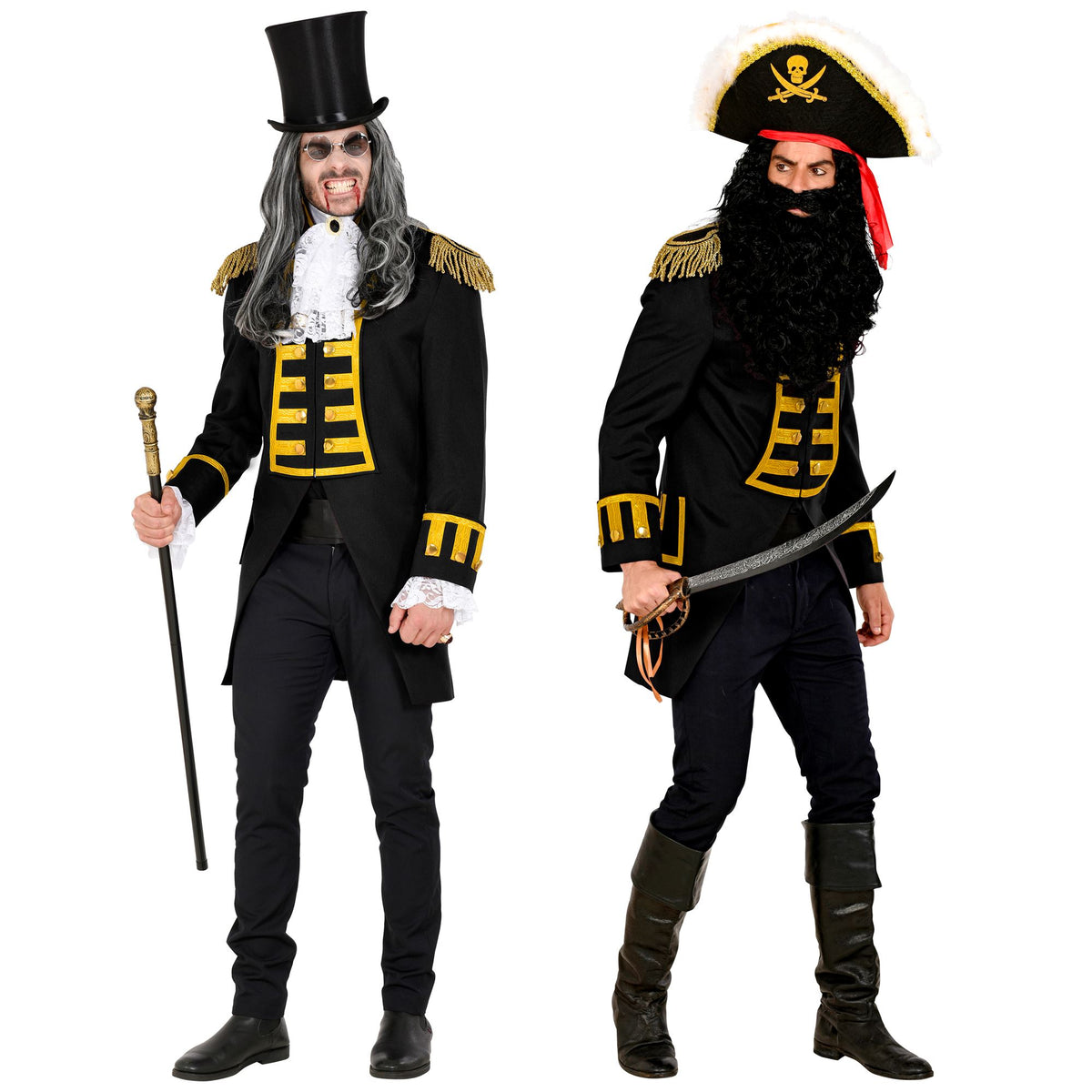 "SCHWARZE GARDEUNIFORM / PARADEFRACK" für Herren