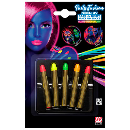 "Set von 5 NEON SCHMINKSTIFTEN" - 15 g
