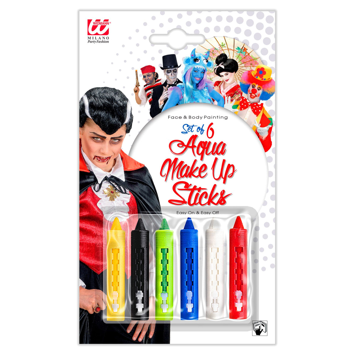 "Set von 6 AQUA SCHMINKSTIFTEN" - 18 ml