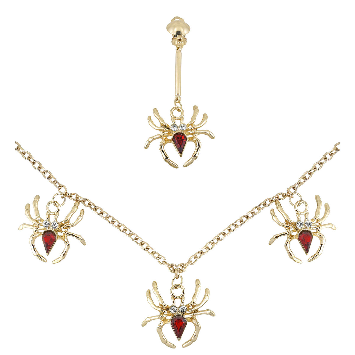"SPIDER LADY" Set (Halskette, Ohrring)