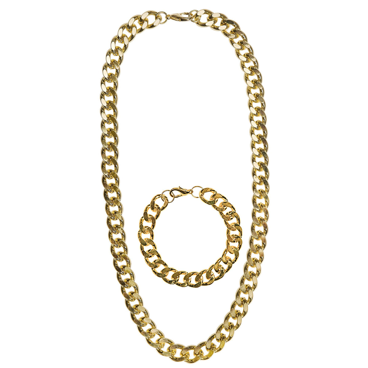 "GANGSTER/RAPPER/ZUHÄLTER" (Goldhalskette und Armband)