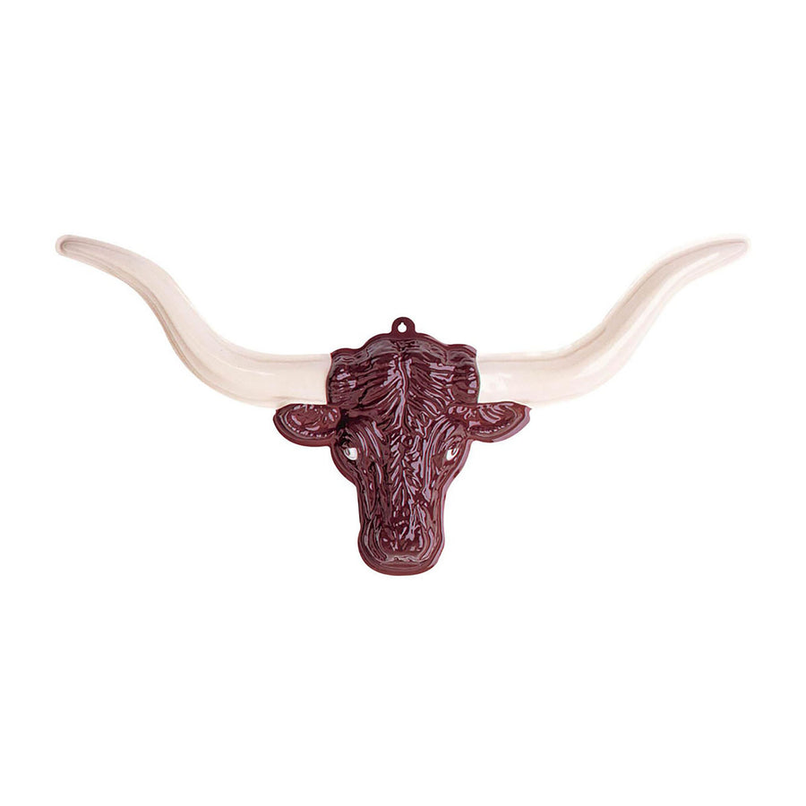 Büffelkopf-Dekoration Widmann 87 cm aus PVC