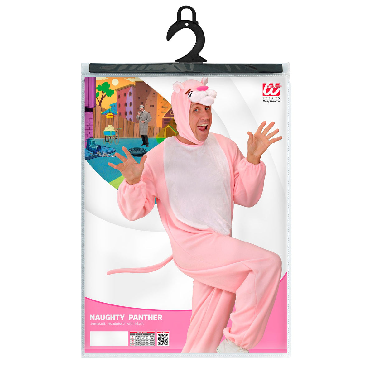 Widmann "KOMISCHER PANTHER" (Kostüm, Kopfbedeckung mit Maske) – Verpackung