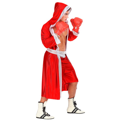 "BOXER" rot (Kapuzenumhang, Gürtel, Shorts)