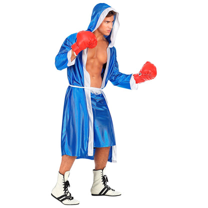 "BOXER" blau (Kapuzenumhang, Gürtel, Shorts)