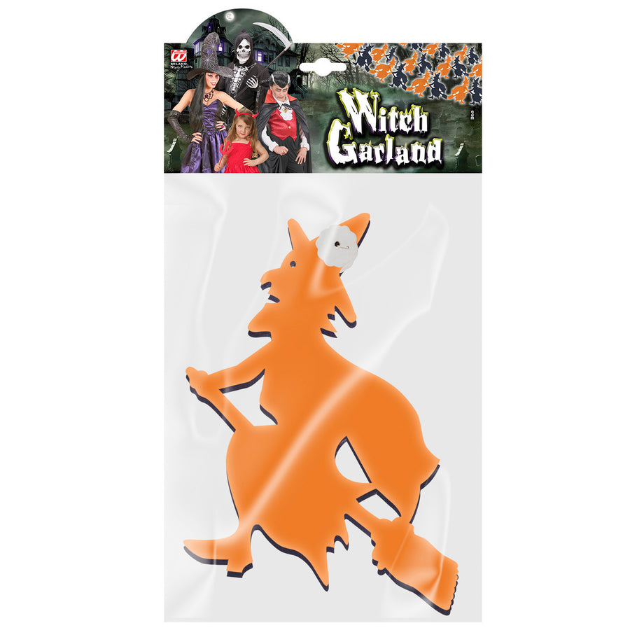 Widmann Hexengirlande 3 m Halloween-Dekoration – Detailansicht