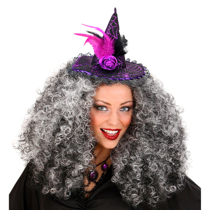 Widmann Haarreif mit Mini-Hexenhut für Halloween – Detailansicht