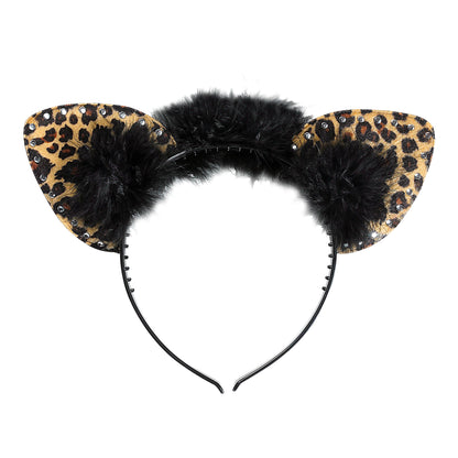 "LEOPARDENOHREN MIT STRASS"