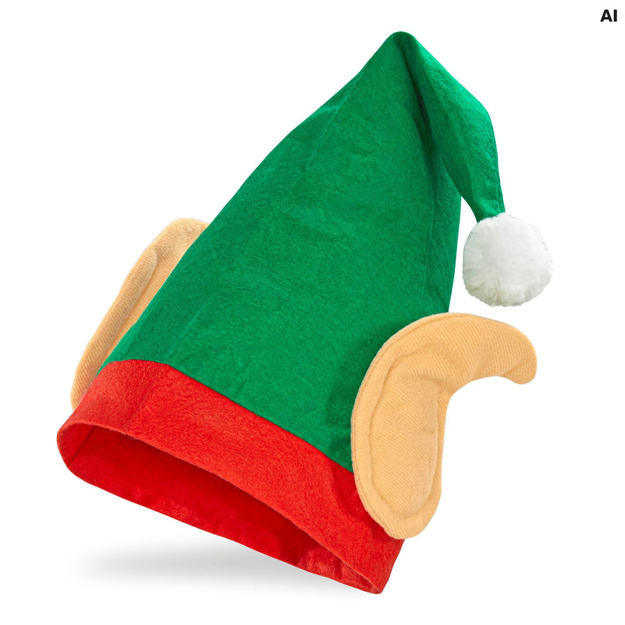 Grüne Widmann Weihnachtselfen-Mütze mit Ohren für Erwachsene – Produktansicht