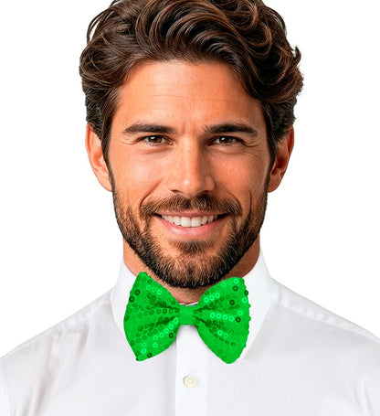 "GRÜNE PAILLETTENFLIEGE"