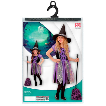 Widmann Kostümoberteil Hexen-Kostüm für Kinder mit Kleid und spitzem Hut