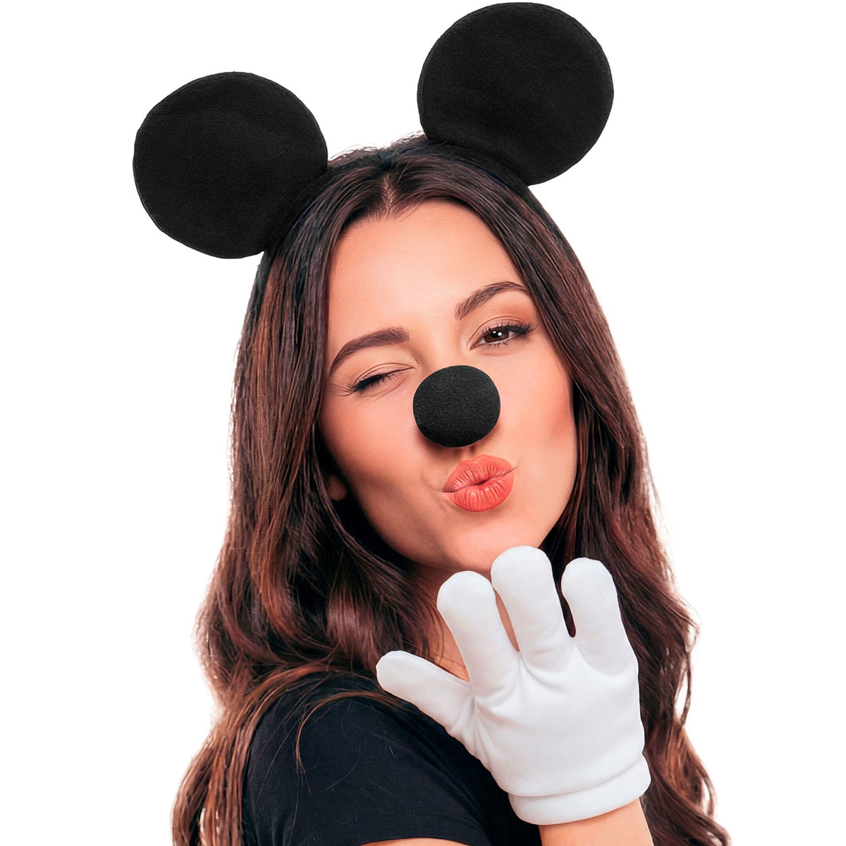"MÄUSCHEN" Dress- Up- Set (Ohren, Hut, Nase, Handschuhe)