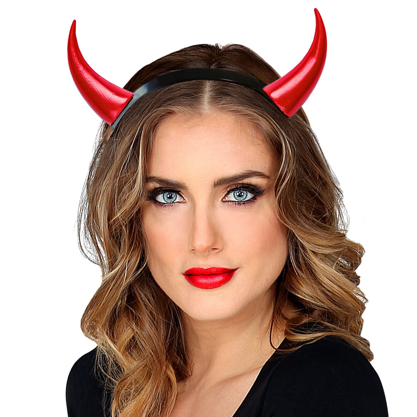 Rote Teufelshörner als auffälliges Halloween-Accessoire
