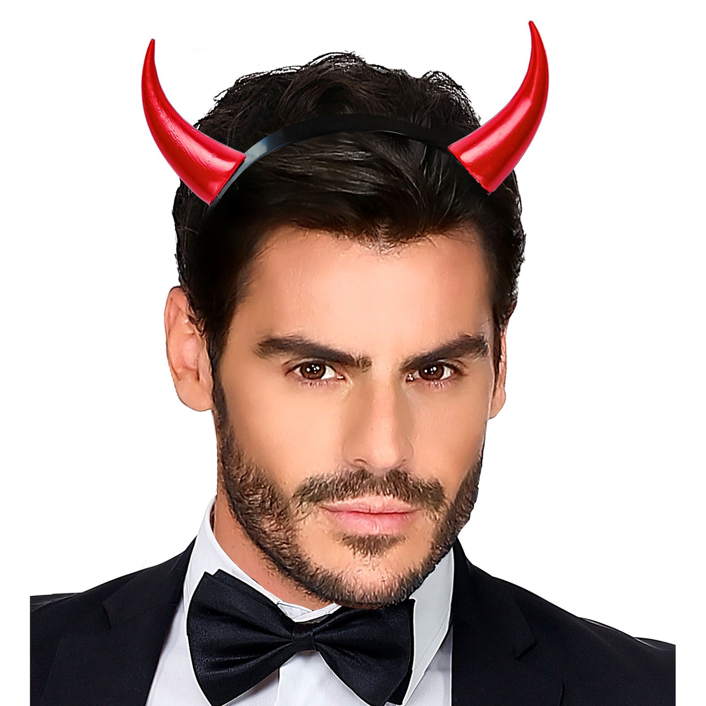 Rote Teufelshörner als auffälliges Halloween-Accessoire