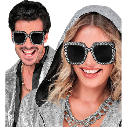 "SCHWARZE STRASS BRILLE"