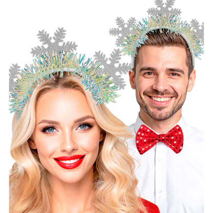 "GLITTER SCHNEEFLOCKEN HAARREIF"