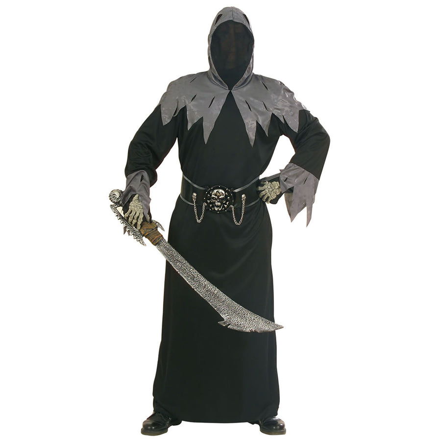 Widmann Skull Warlord Kinderkostüm mit Kapuze, Maske, Gürtel und Ketten – Produktansicht