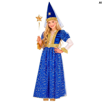 "STERNENFEE" (Kleid, Gürtel, Hut mit Schleier)