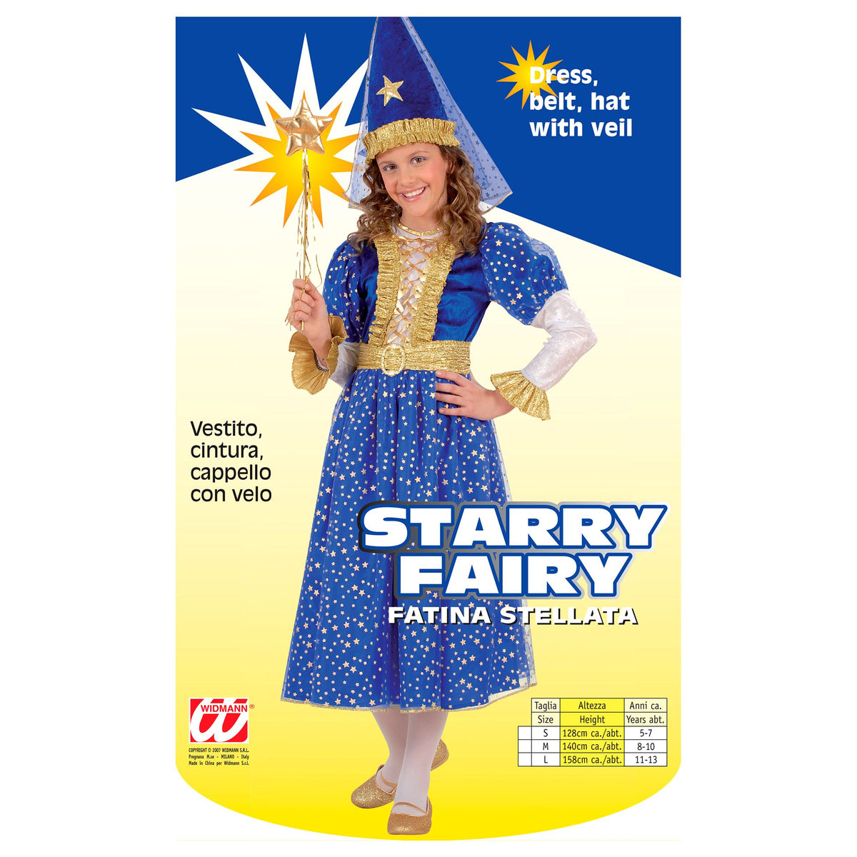 "STERNENFEE" (Kleid, Gürtel, Hut mit Schleier)