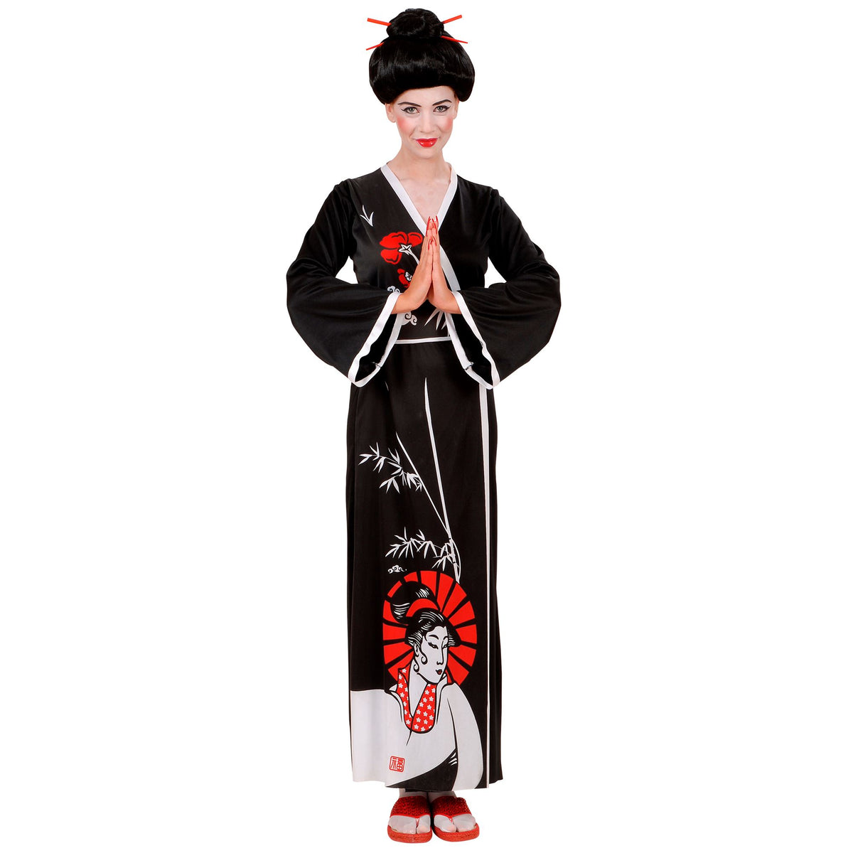 "GEISHA" (Kimono, Gürtel, Stäbchen)