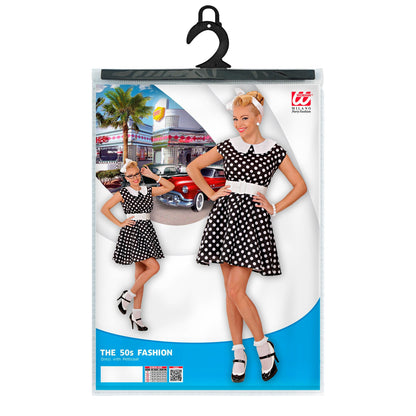 "FRAU DER 50er JAHRE MIT PETTICOAT" schwarz (Kleid, Gürtel)