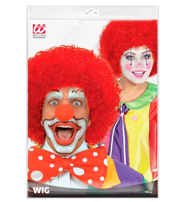 "CLOWNPERÜCKE" rot - in Polybag