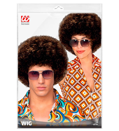 "BRAUNE DISCO 70er JAHRE PERÜCKE UNISEX" in Polybag