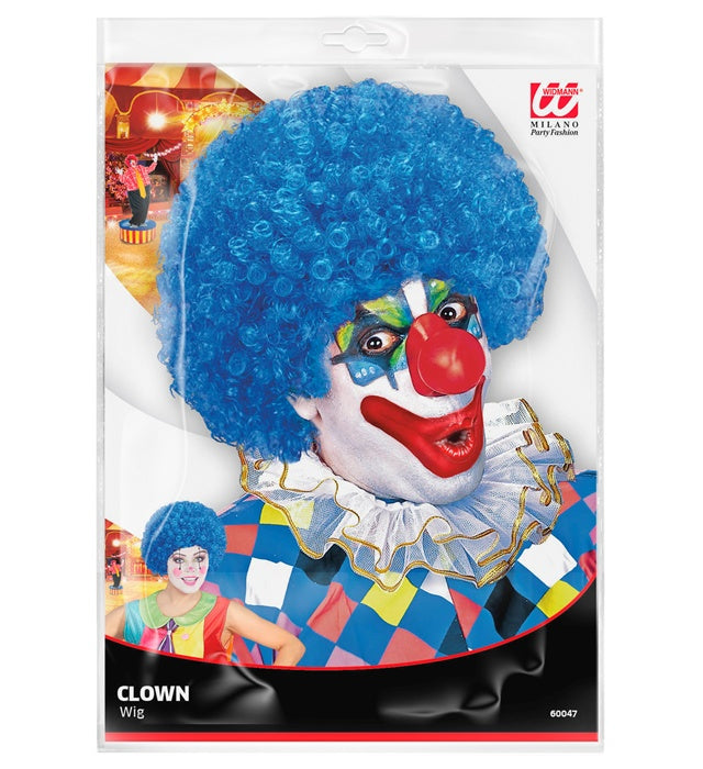 "LOCKIGE PERÜCKE" blau - in Polybag