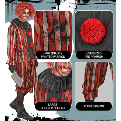 "BÖSER CLOWN" (Oberteil mit Kragen, Hosen)