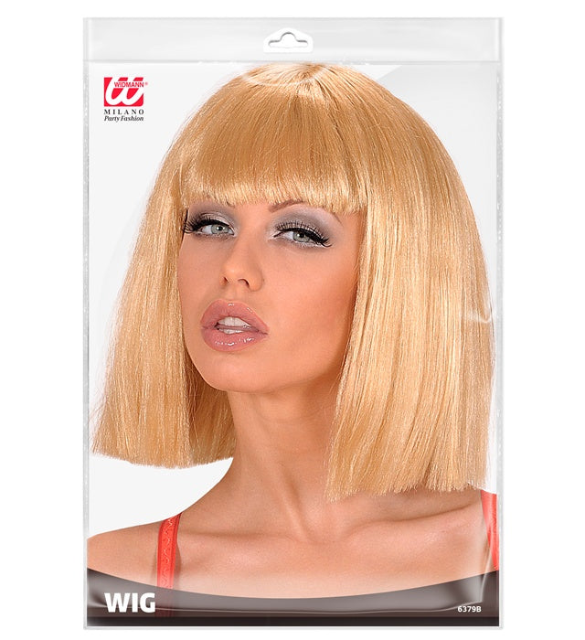 Widmann blonde Showgirl-Perücke aus 100 Prozent Polyester – Detailansicht