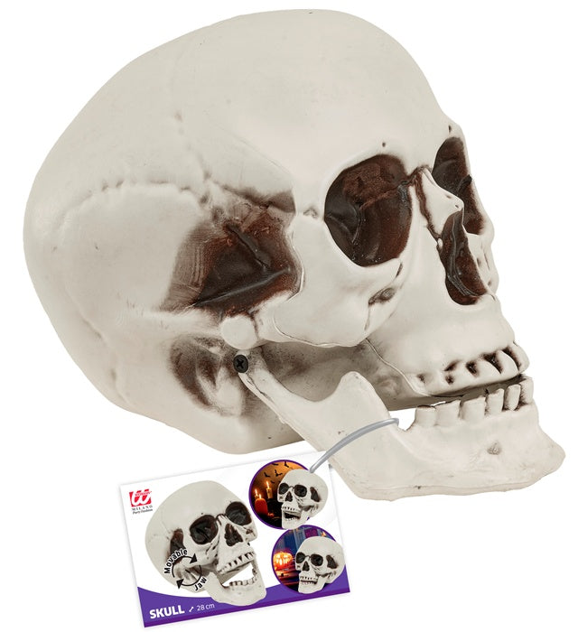 "TOTENKOPF MIT BEWEGLICHEM KIEFER" 28 cm
