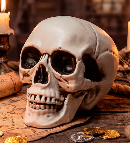"TOTENKOPF MIT BEWEGLICHEM KIEFER" 28 cm