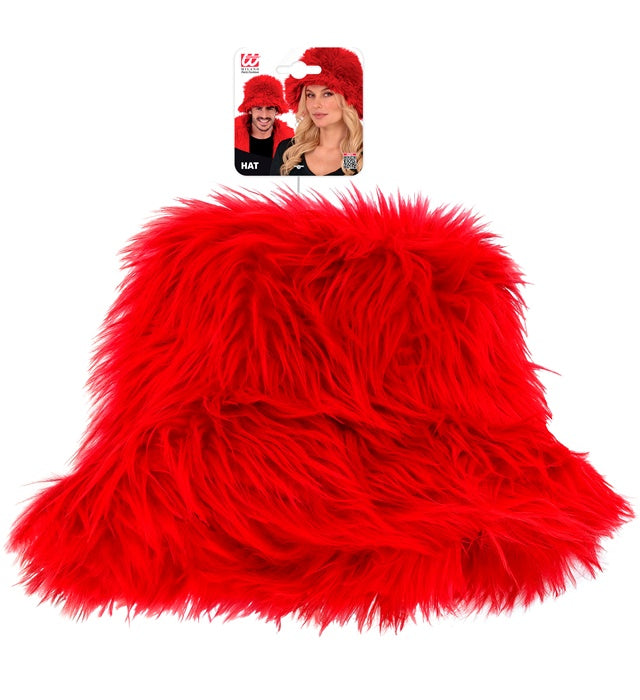 "ROTER PLÜSCH ANGLERHUT"
