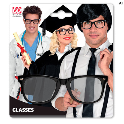 "BRILLE FÜR MEHRERE CHARAKTERE" mit hellen Gläsern