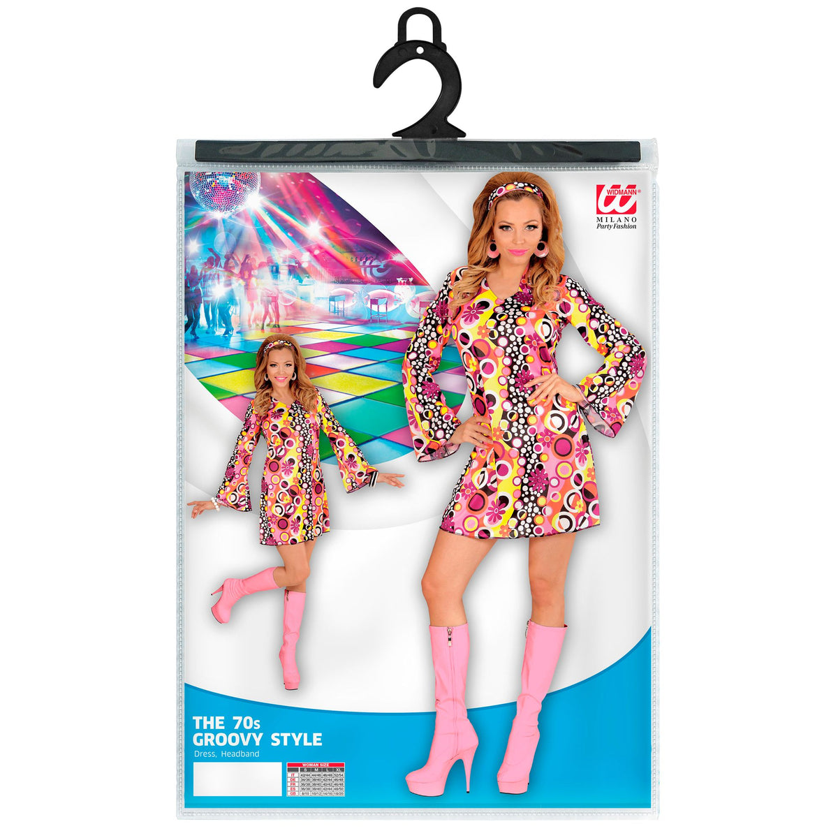 "THE 70s GROOVY STYLE - yellow tiny bubbles" (Kleid, Stirnband)