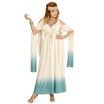Königin von Atlantis Kostüm von Widmann mit Kleid und Lorbeerkranz-Stirnband – Produktansicht