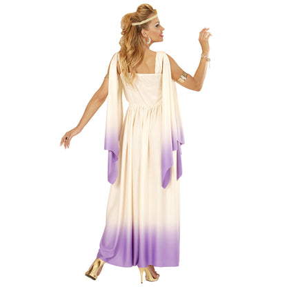 Griechische Gottheit Kostüm von Widmann mit Kleid und Lorbeerkranz – Seitenansicht