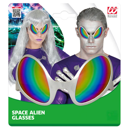 "ALIEN BRILLE" mit holografischen Gläsern