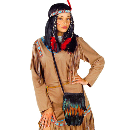 "INDIANER TASCHE MIT FEDERN"