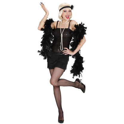 "CHARLESTON" (Kleid, Stirnband mit Feder)
