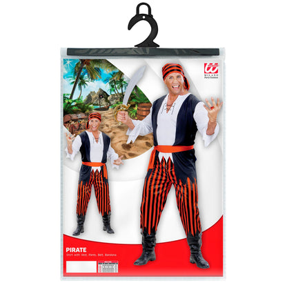"KARIBISCHER PIRAT" (Hemd mit Weste, Hose, Gürtel, Bandana)