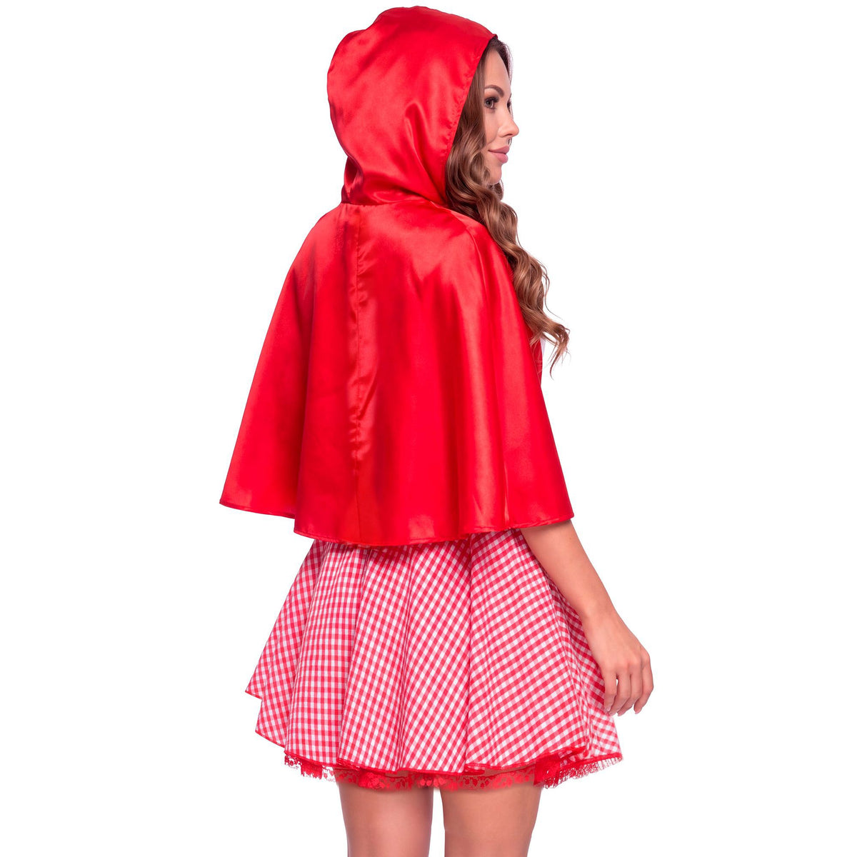 Widmann Rotkäppchen Kostüm mit Kleid und Kapuzenumhang – Detailansicht