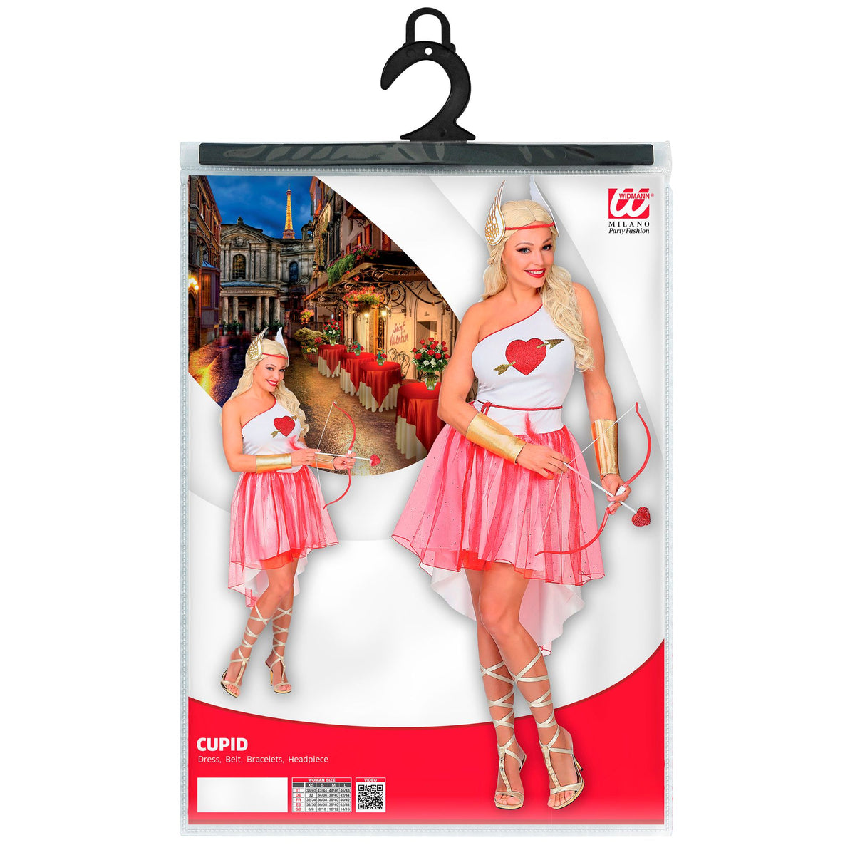 "CUPIDO" (Kleid, Gürtel, Armbänder, Kopfschmuck)