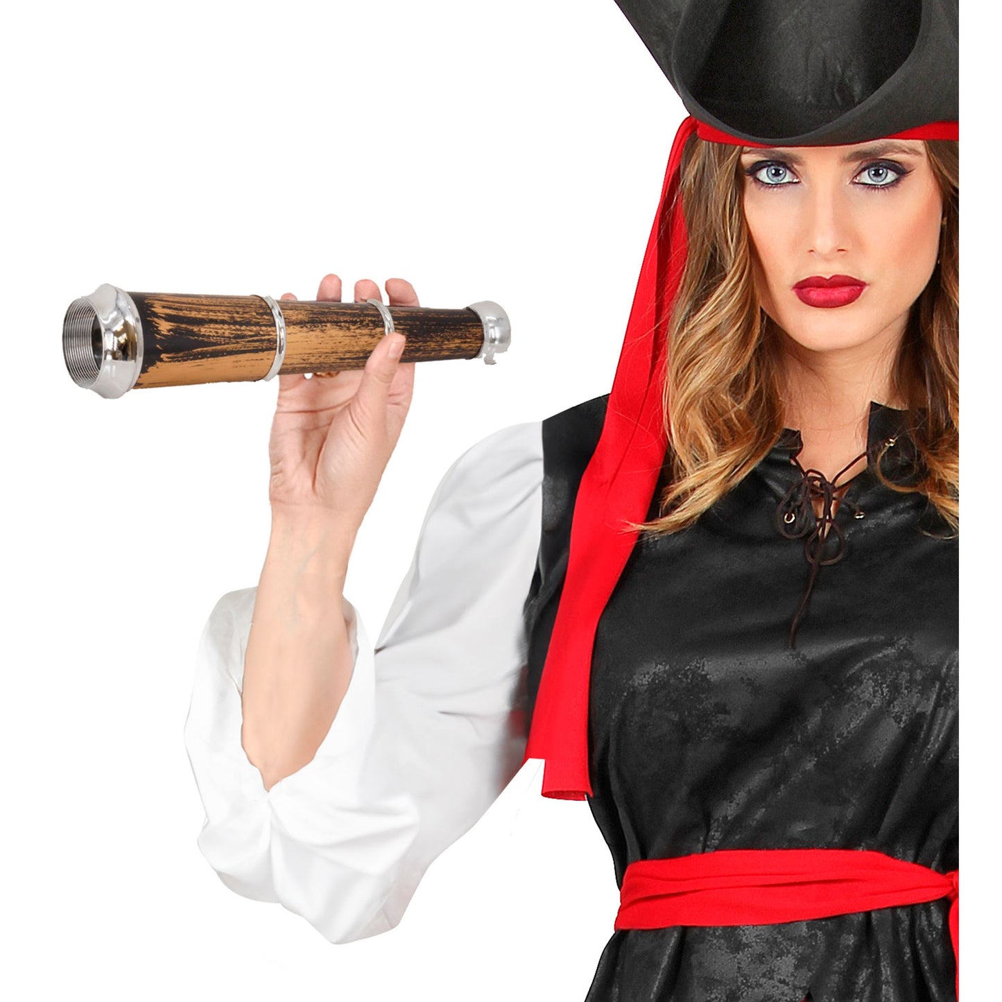 Authentisches Piraten-Fernrohr 23 cm für Fasnacht & Mottoparty