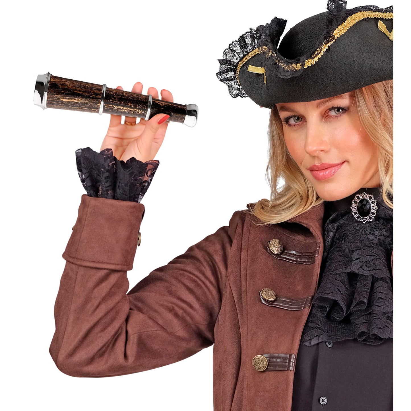 Authentisches Piraten-Fernrohr 23 cm für Fasnacht & Mottoparty