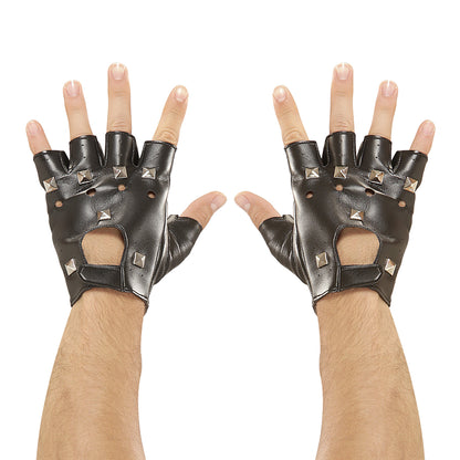 "FINGERLOSE NIETENHANDSCHUHE" in Lederoptik