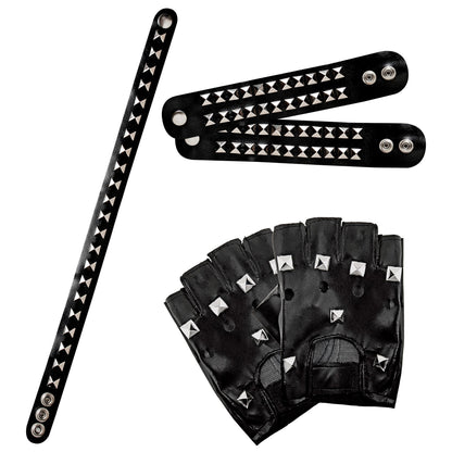 Widmann Biker- und Rocker-Set aus Kunstleder mit Nieten – Produktansicht