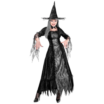 "SPIDERWEB WITCH" (Kleid mit Reifrock, Hut)