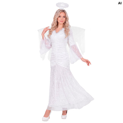 "ENGEL" aus Samt und Spitze (Kleid, Flügel, Heiligenschein)